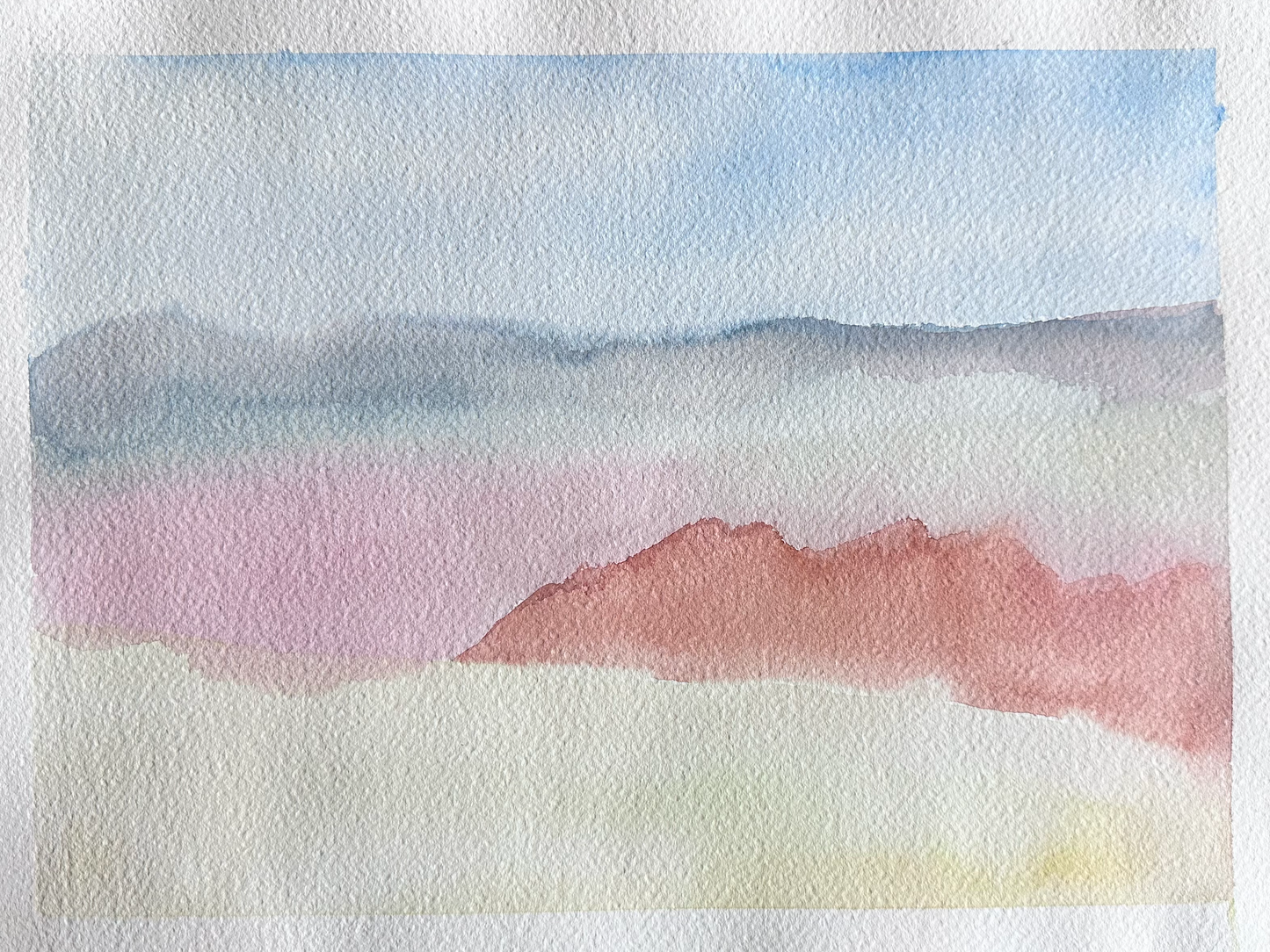 Mountains watercolor Painting