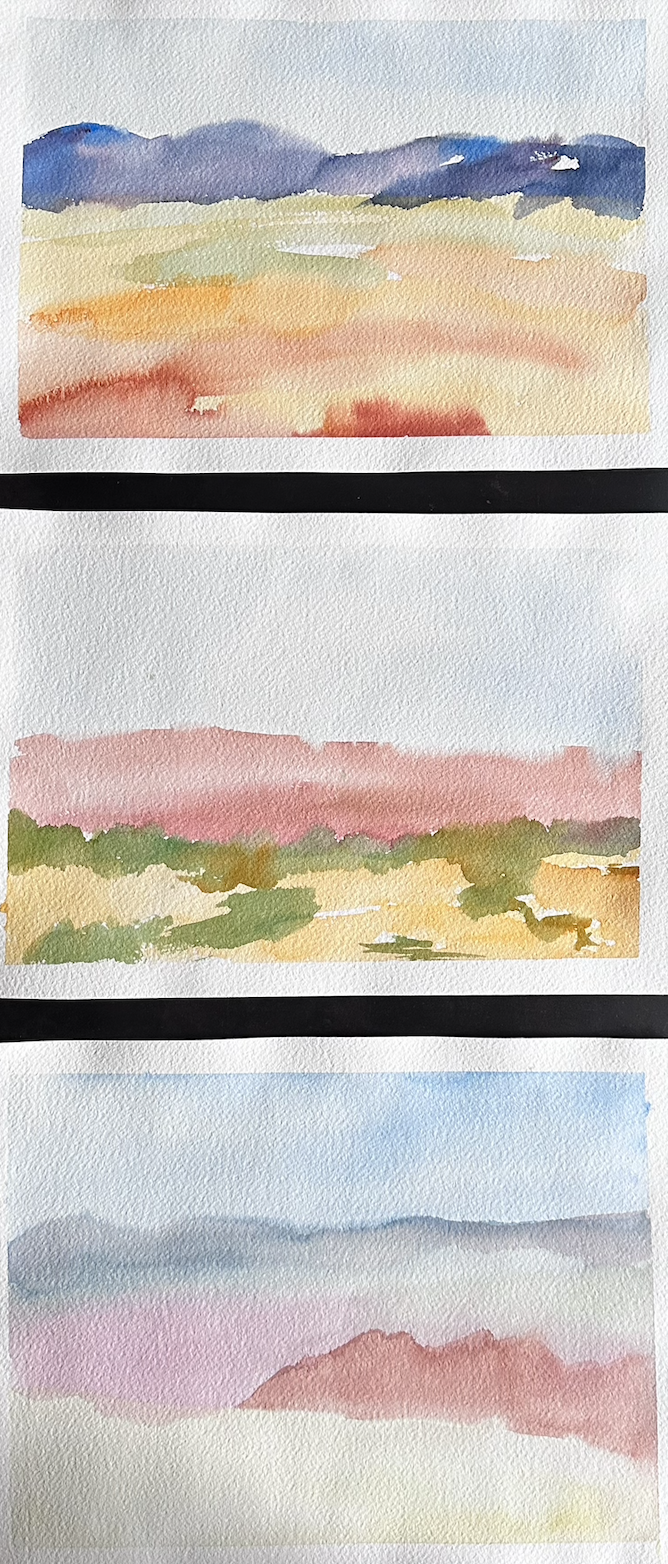 Desert Watercolor Painting